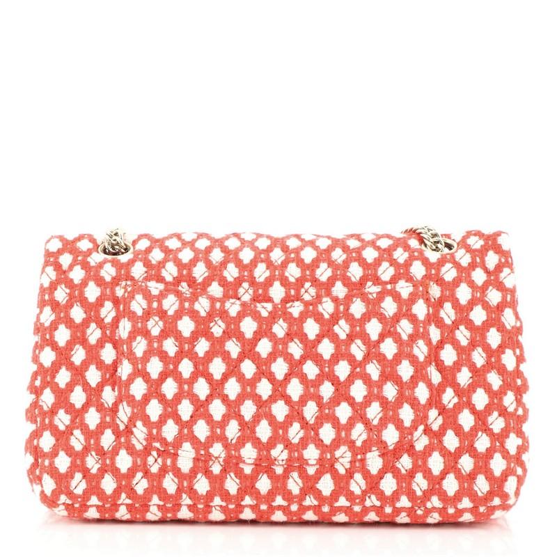Chanel Bijoux Kette Doppelklappe Tasche Quilted Tweed Medium im Zustand „Gut“ in NY, NY