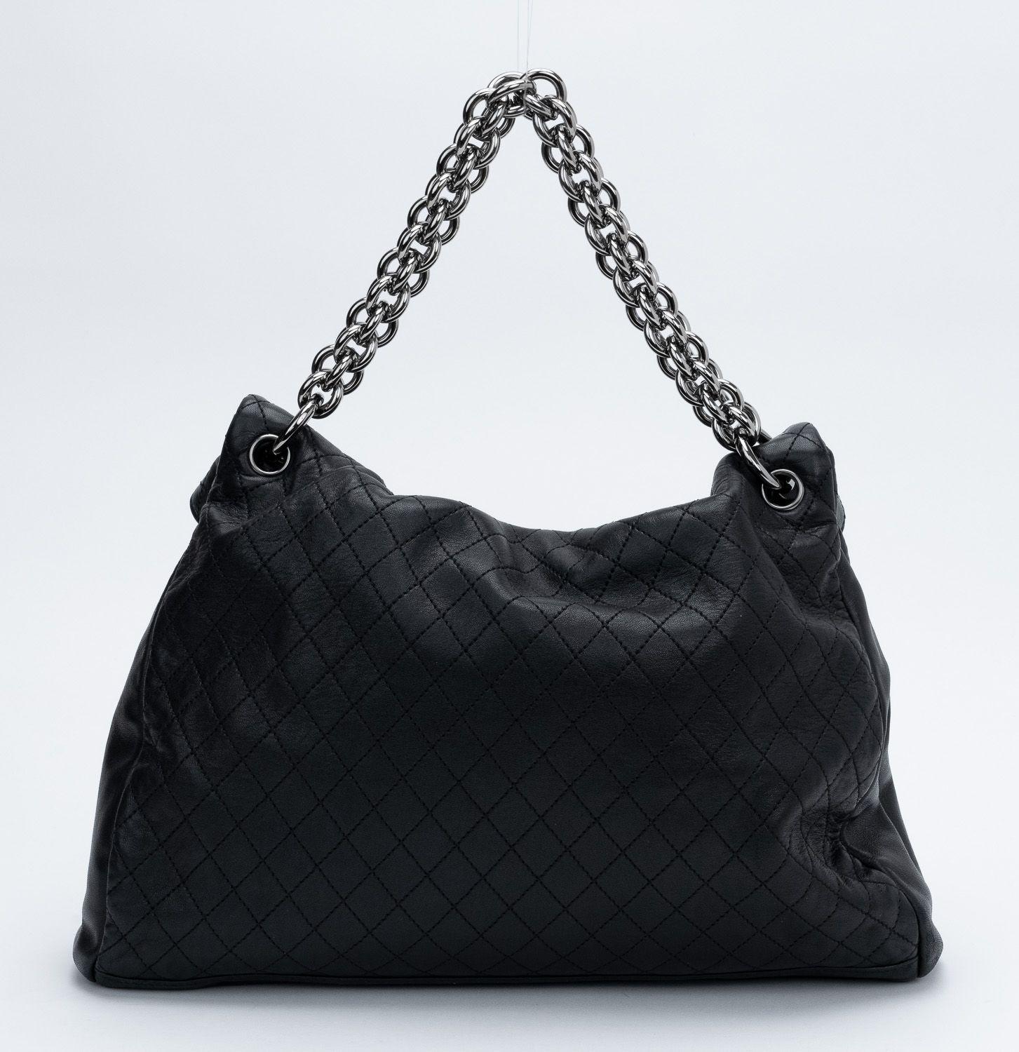 Black Chanel Bijoux Ring Chain Hobo Bag For Sale
