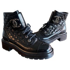 Chanel bikers in patent leather.
