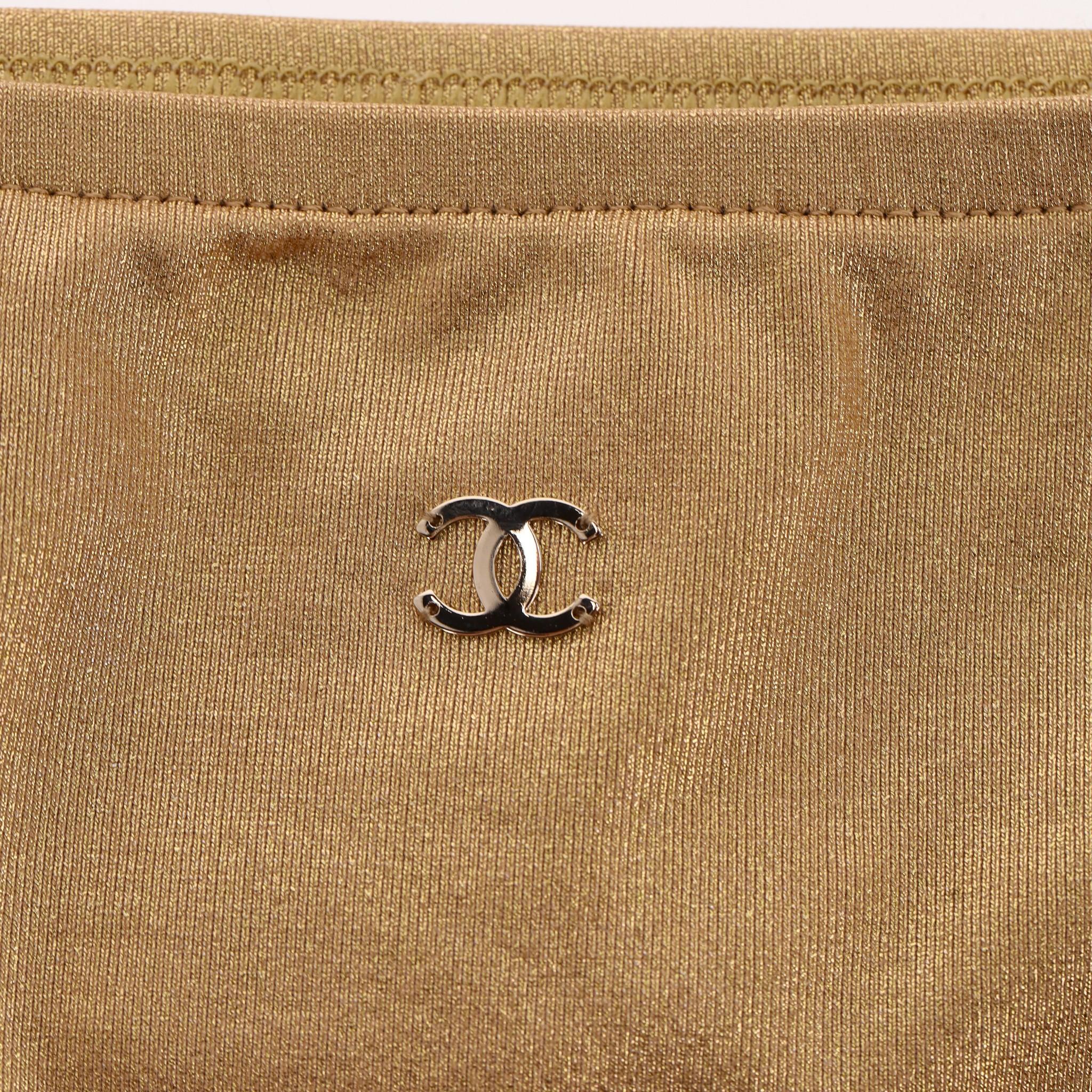 Chanel Bikini Top & Bottom With Leather & Chain Detail 2