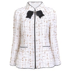 Chanel Billboard Legend 2019 Giacca in tweed bianco 38 FR