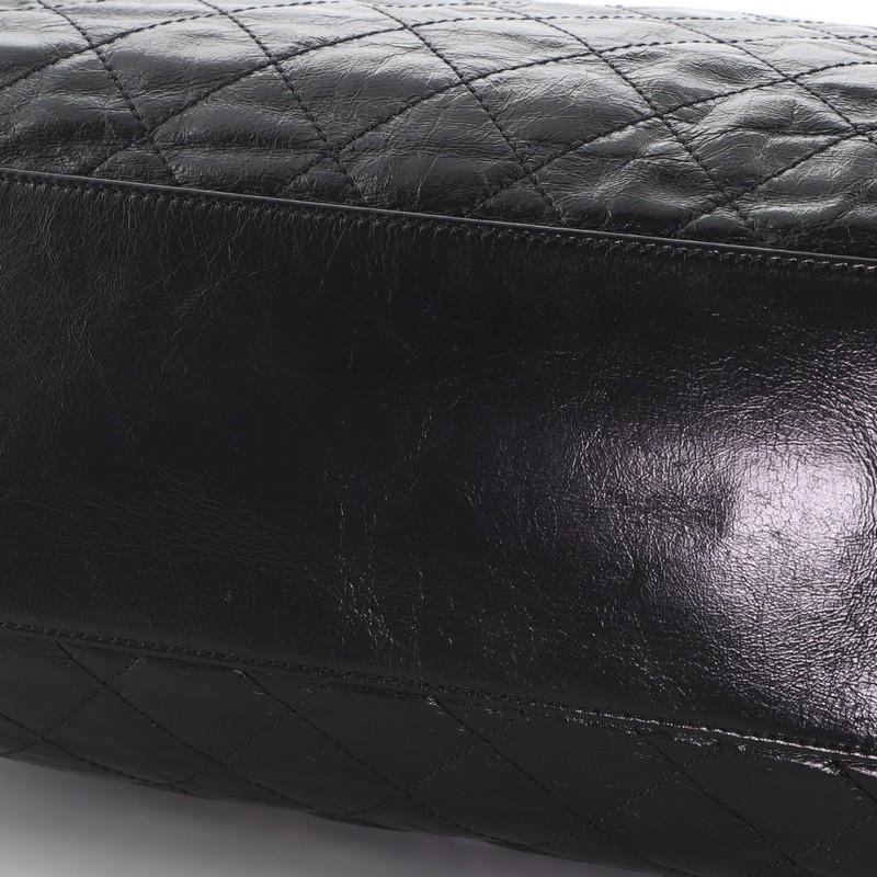 Women's or Men's Chanel Bindi Tote Quilted Glazed Calfskin with Stingray Large