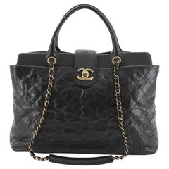 Chanel Bindi Tote Quilted Glazed Calfskin with Stingray Large