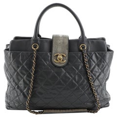 Chanel Bindi Tote Quilted Leather with Stingray Large