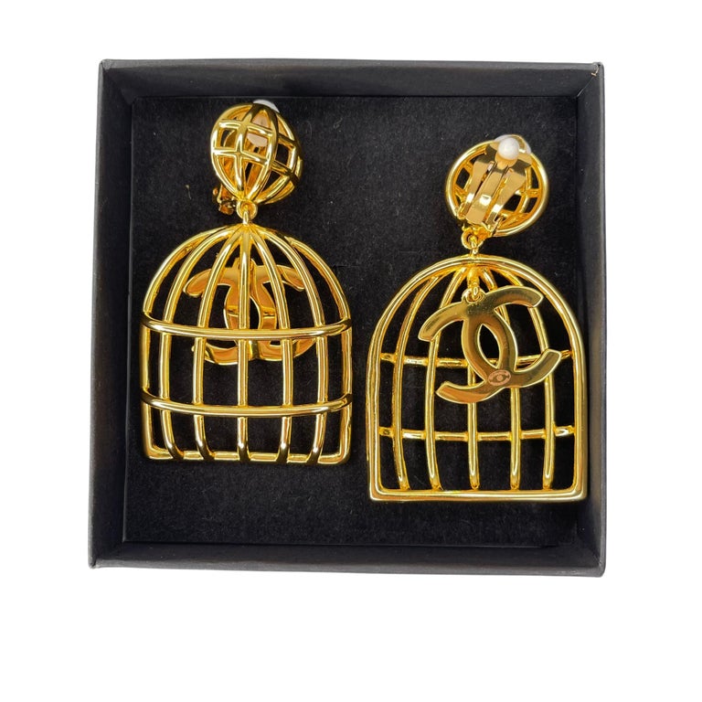 Chanel Birdcage Earrings at 1stDibs  chanel birdcage purse, chanel cage  purse, chanel bird cage bag