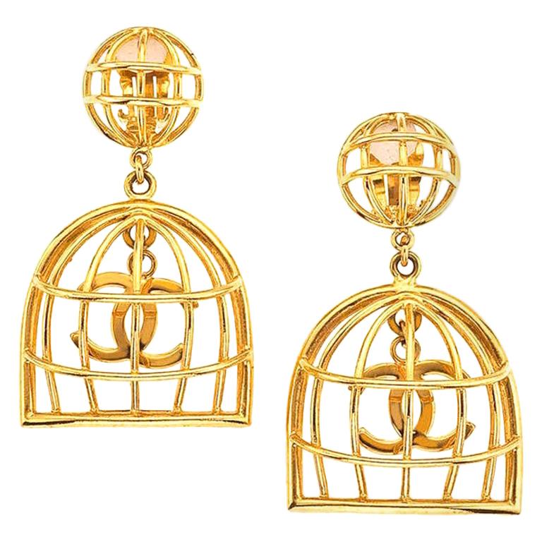 Chanel Birdcage Earrings For Sale