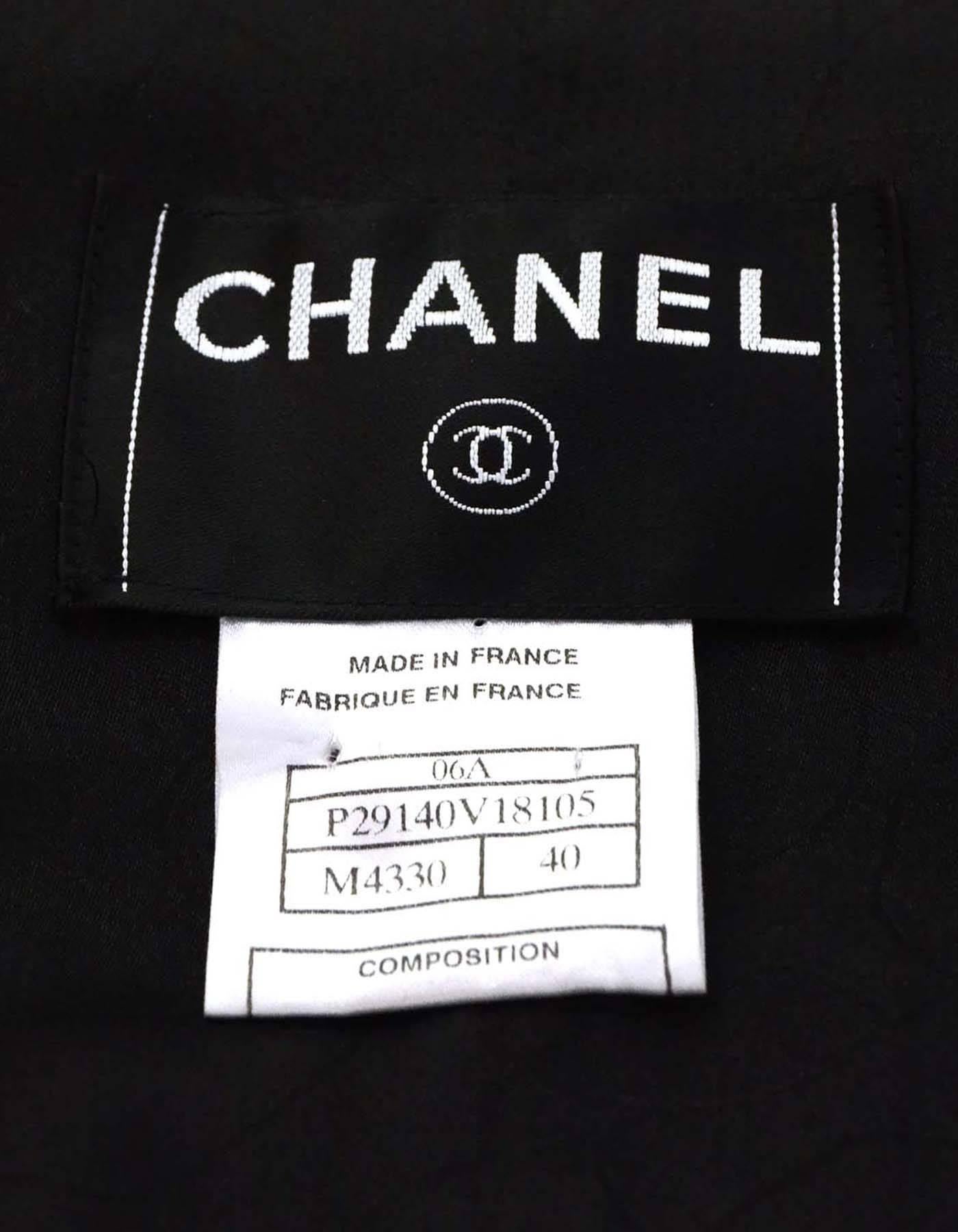 Chanel Black & Grey Tweed Jacket Sz FR40 1