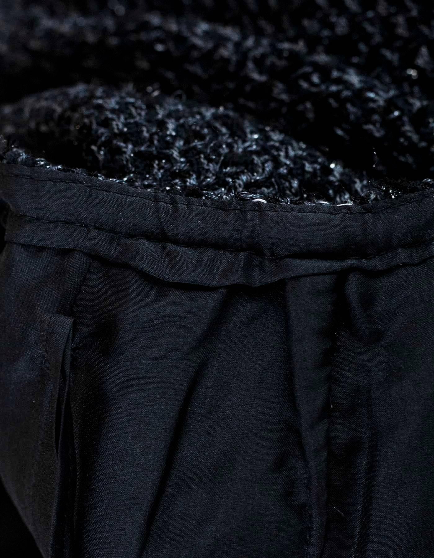 Chanel Black & Grey Tweed Skirt Sz FR40 2