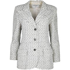 Chanel Black & White Tweed Jacket 