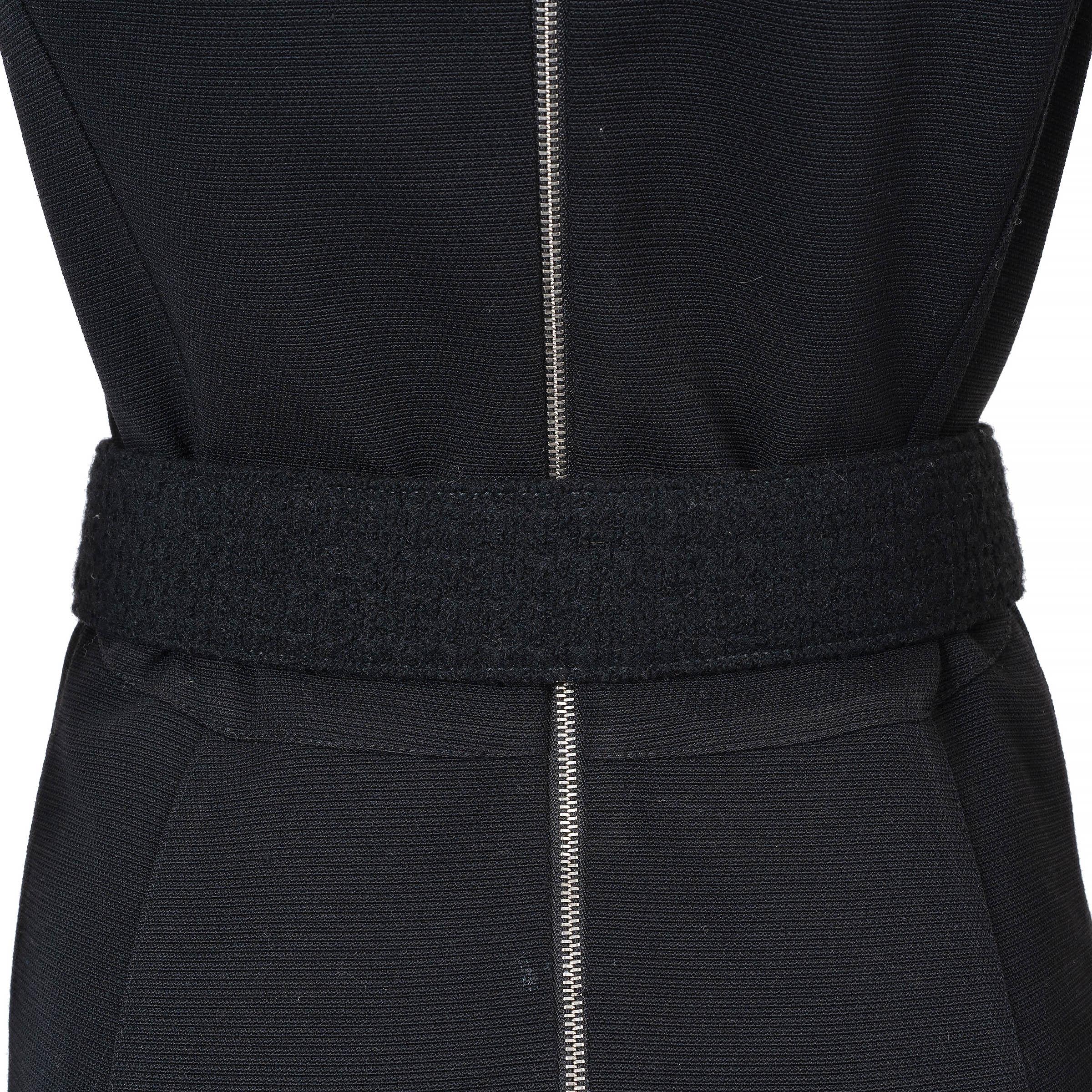 Women's CHANEL black 08A LONDON CC FILIGREE TWEED Waist Belt 38 For Sale