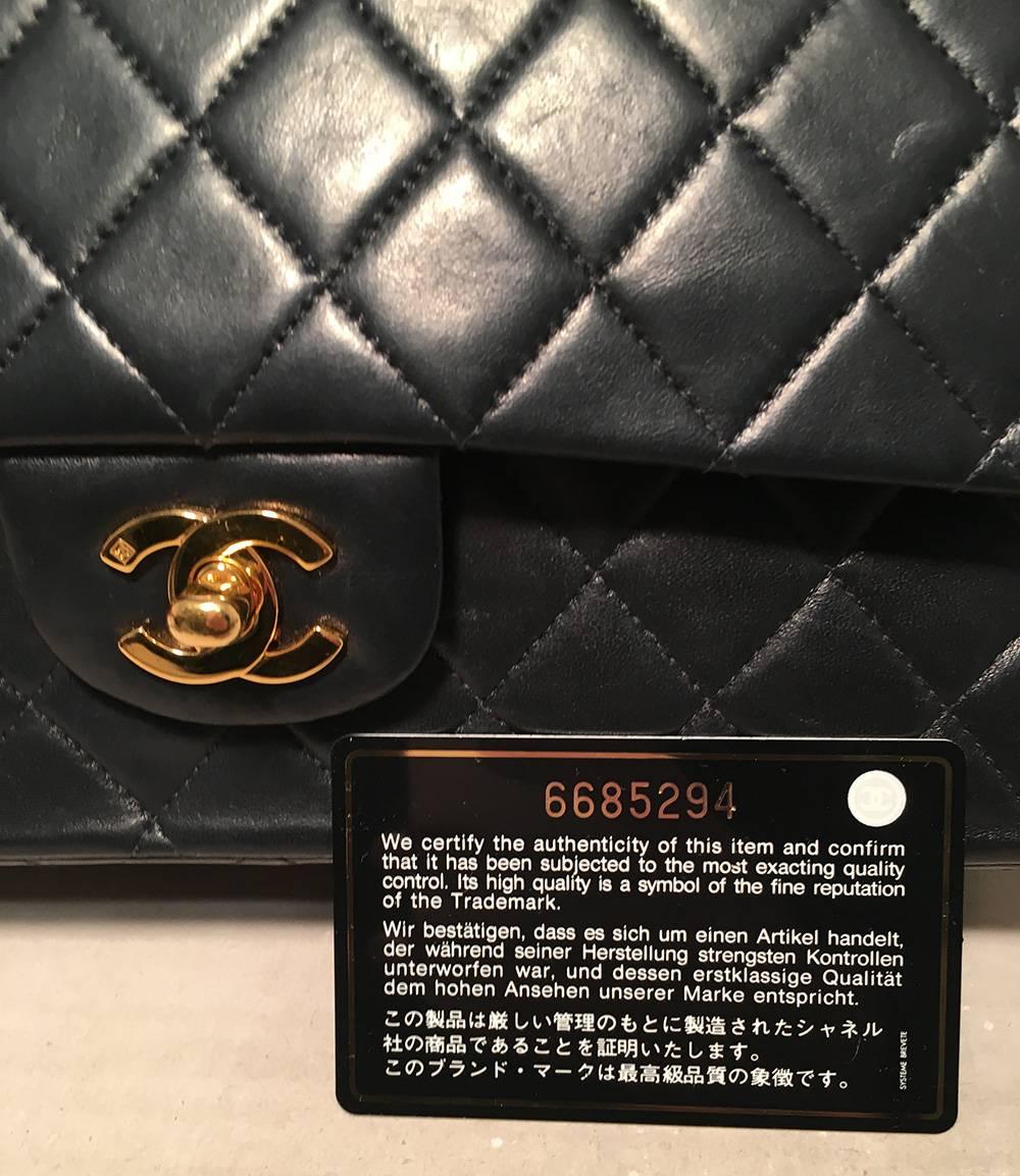 Chanel Black 10inch 2.55 Double Flap Classic Shoulder Bag 6