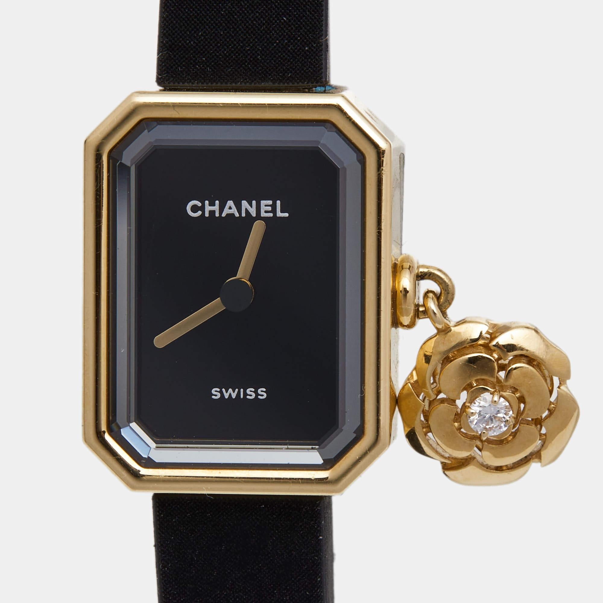 chanel leather watch