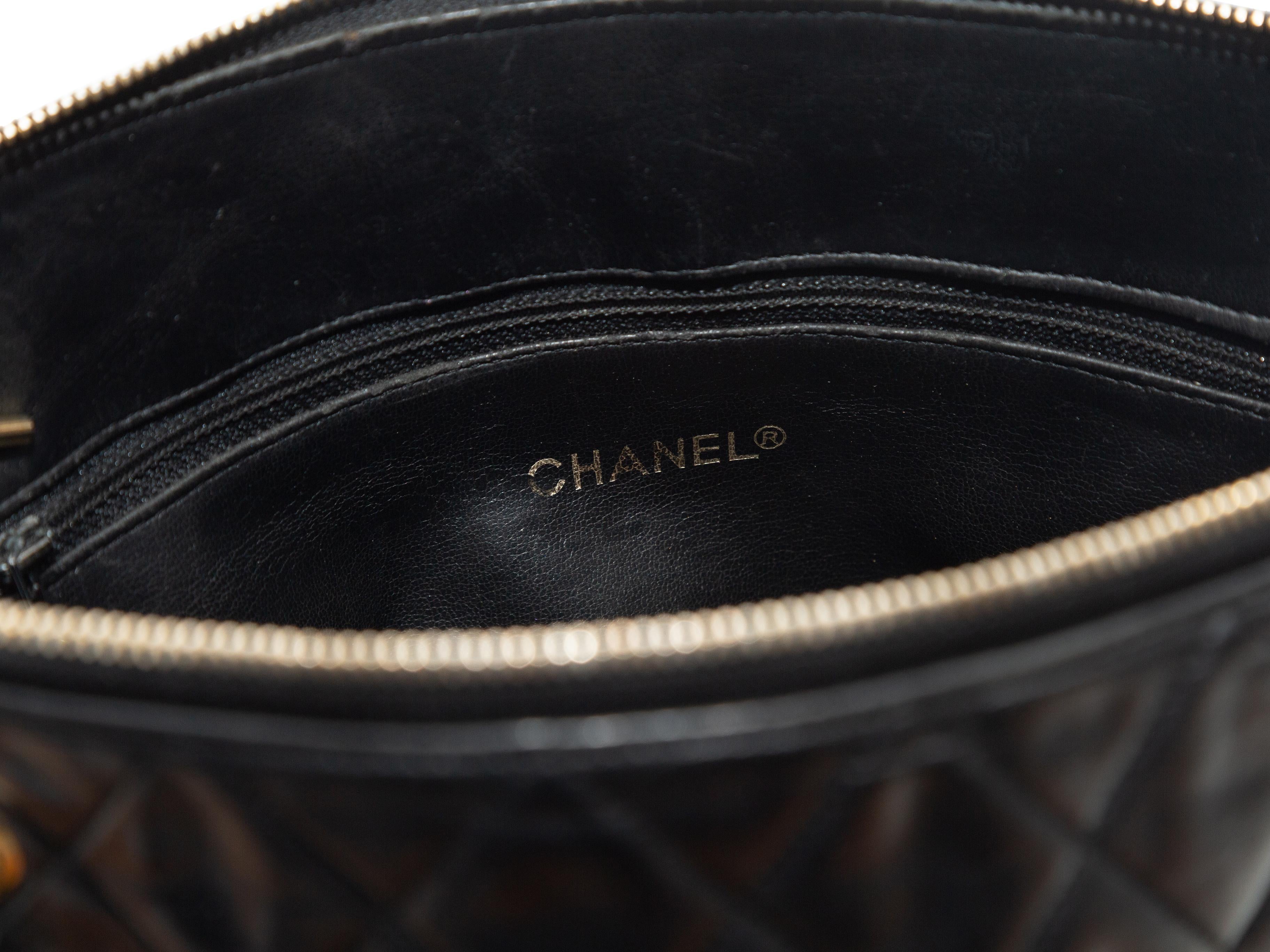 Chanel Black 1980s Quilted Leather Bag 1