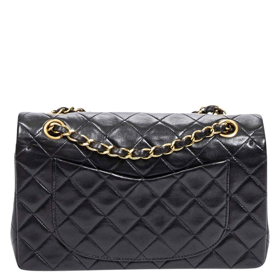Chanel Black 1994 Classic Small Double Flap Bag In Excellent Condition For Sale In Atlanta, GA