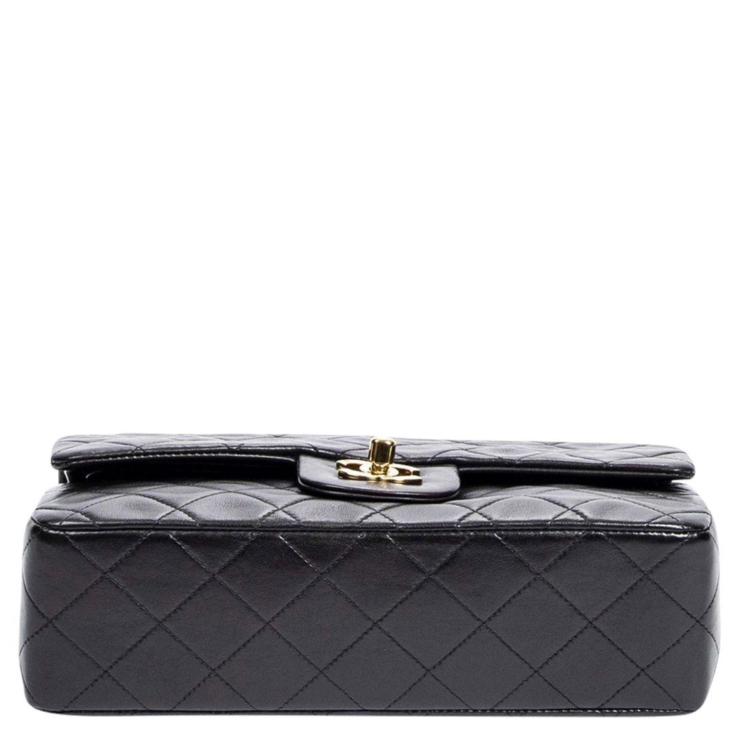 Women's or Men's Chanel Black 1994 Classic Small Double Flap Bag For Sale