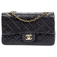 Retro Chanel Black 1994 Classic Small Double Flap Bag