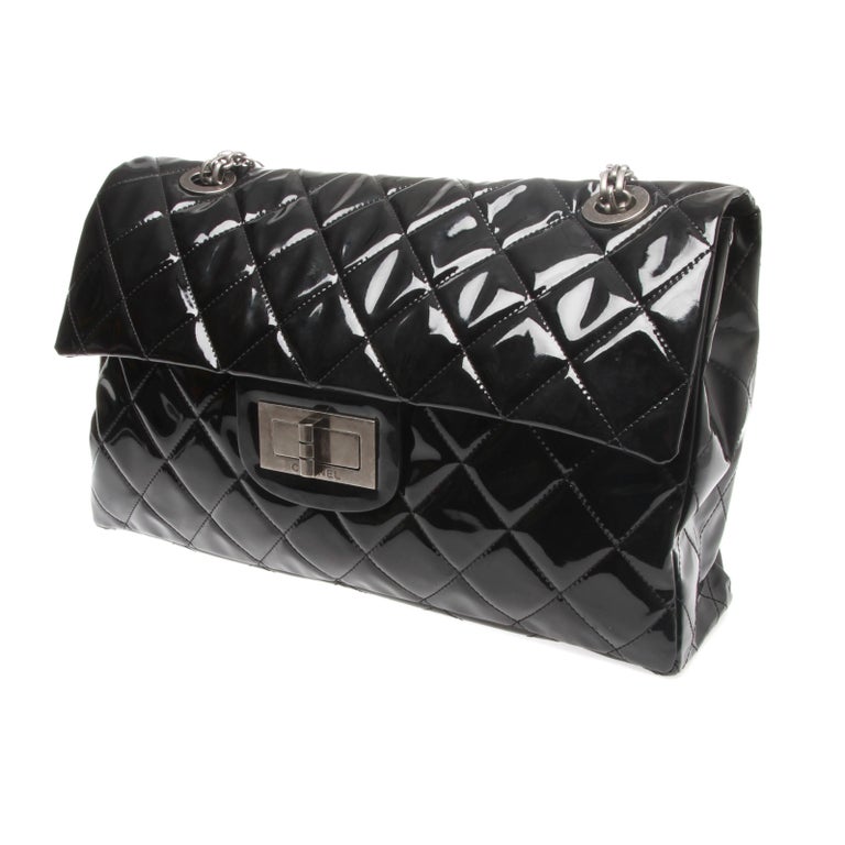 Chanel Black 19in. Black Gigantic Jumbo XXL Reissue Flap Bag at 1stDibs