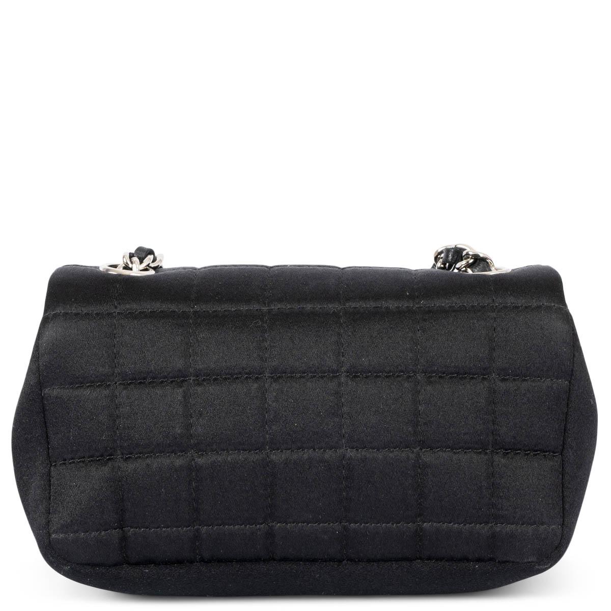 Women's CHANEL black 2004 MIRROR & LIPSTICK SATIN MINI Shoulder Bag For Sale