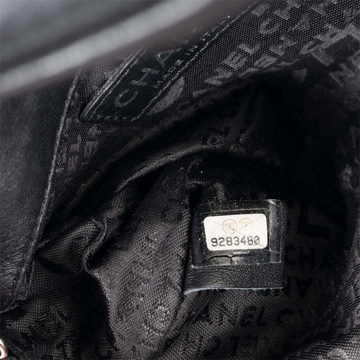 CHANEL black 2004 MIRROR & LIPSTICK SATIN MINI Shoulder Bag For Sale 2