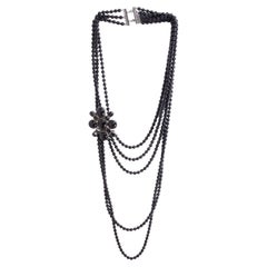 Collar CHANEL negro 2005 05P BEADED MULTISTRAND