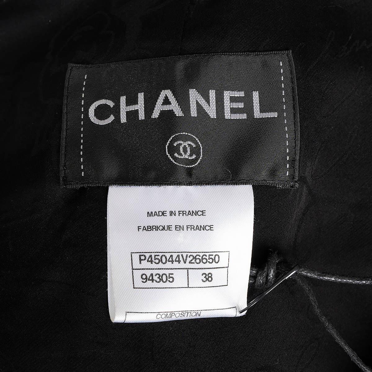 CHANEL black 2013 13C VERSAILLES SEQUIN CROPPED Jacket 38 S For Sale 4