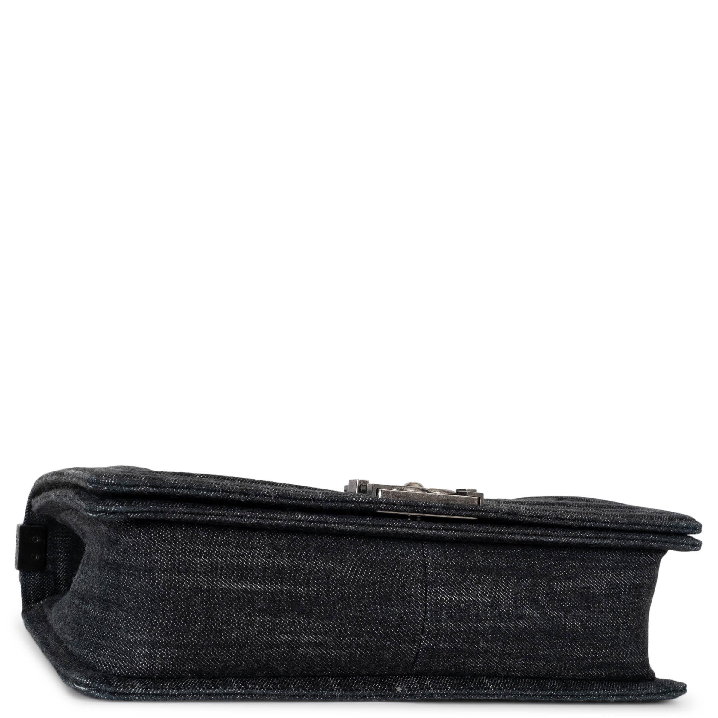 De las mujeres CHANEL negro 2015 DENIM BOY LARGE Bolso de hombro en venta