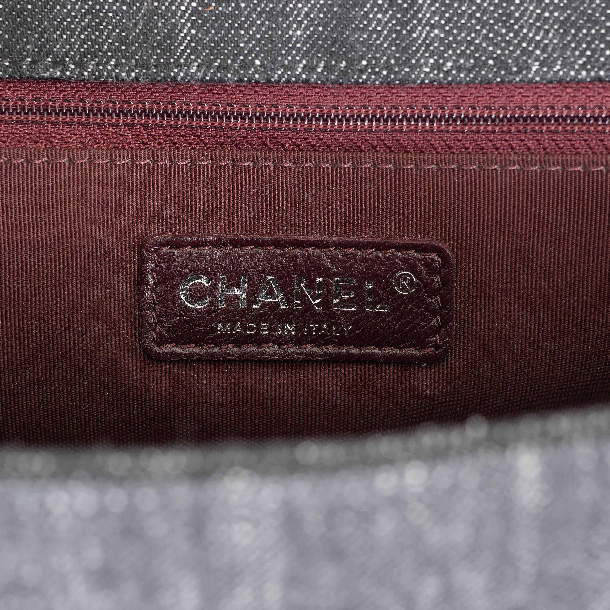 CHANEL negro 2015 DENIM BOY LARGE Bolso de hombro en venta 3
