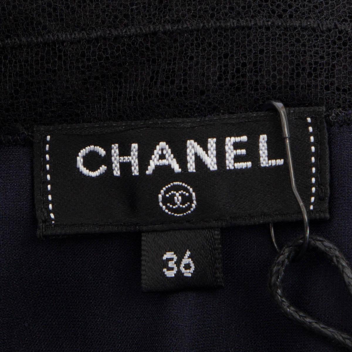 CHANEL black 2017 17S CHANTILLY LACE SLIP Dress 36 XS For Sale 4