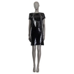 CHANEL black 2018 HAMBURG SEQUIN Cocktail Dress 38 S