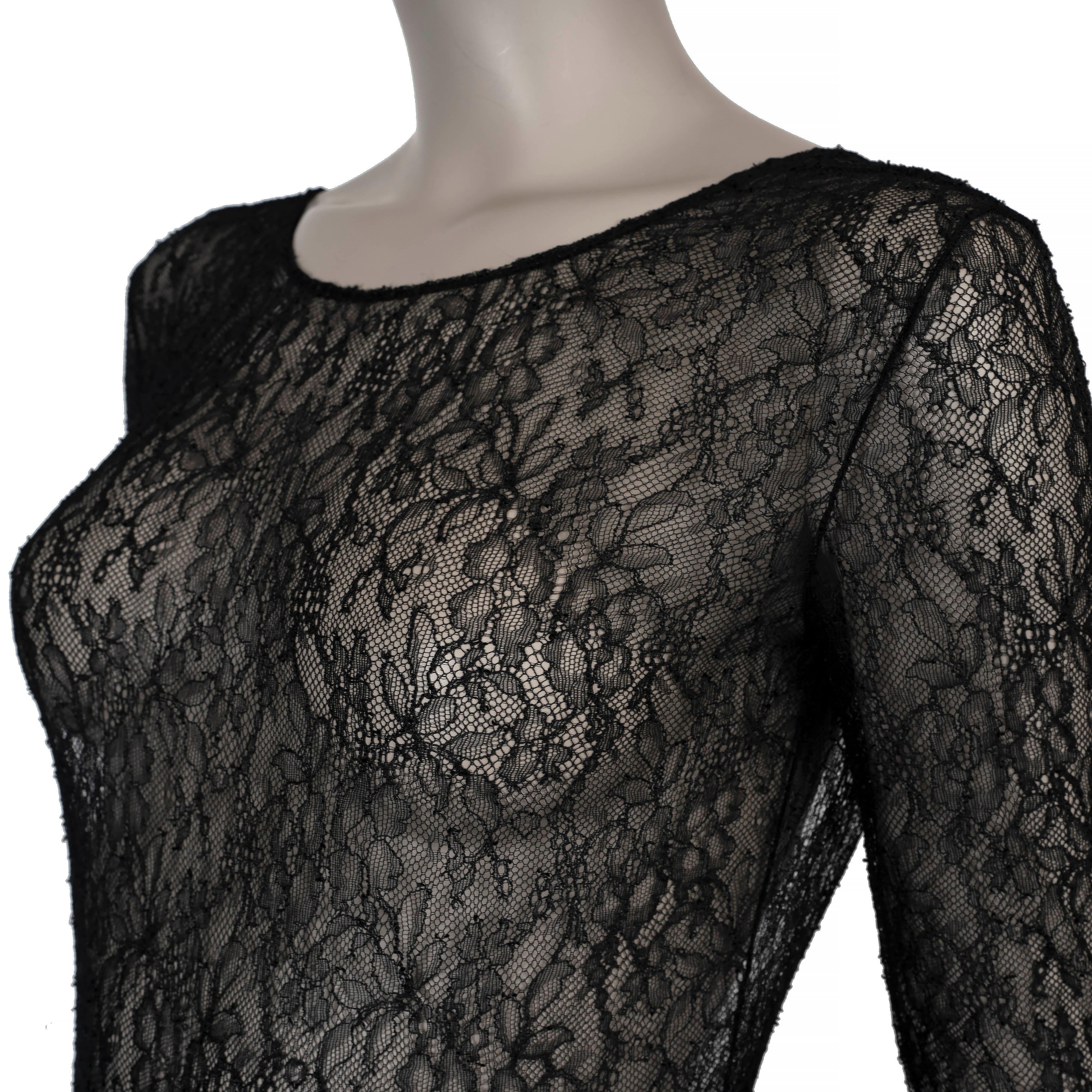 Women's CHANEL black 20A 31 RUE CAMBON FLORAL LACE Jumpsuit XS For Sale