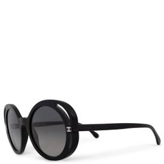 CHANEL black 23K BOLD CAMELLIA Sunglasses 71572