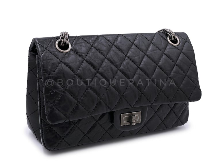 Chanel Black 2.55 Reissue Classic Double Flap Bag RHW 225 66892 For Sale at  1stDibs