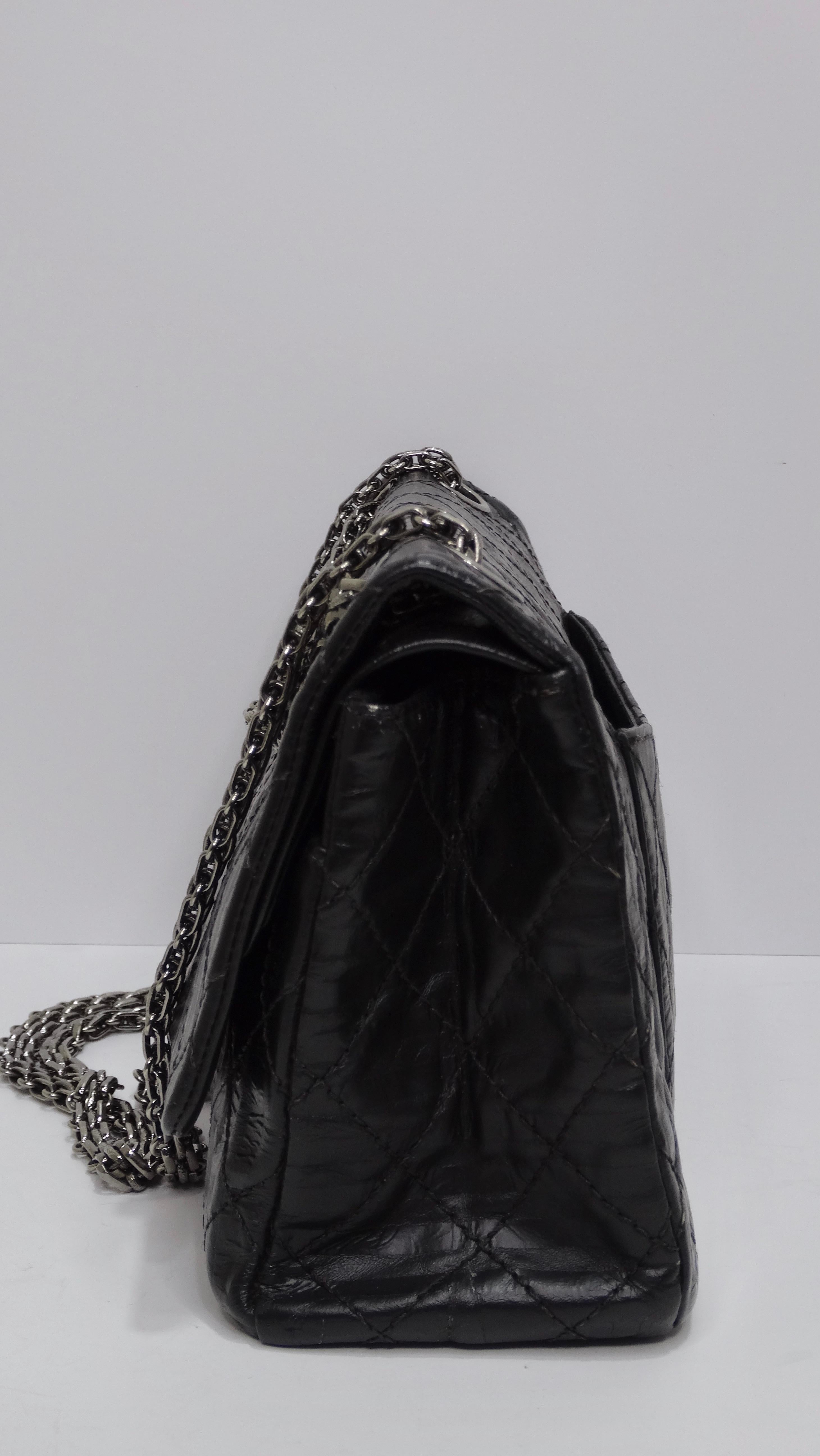 Chanel Black 2.55 Reissue Quilted Classic Calfskin Leather 225 Flap Bag 3