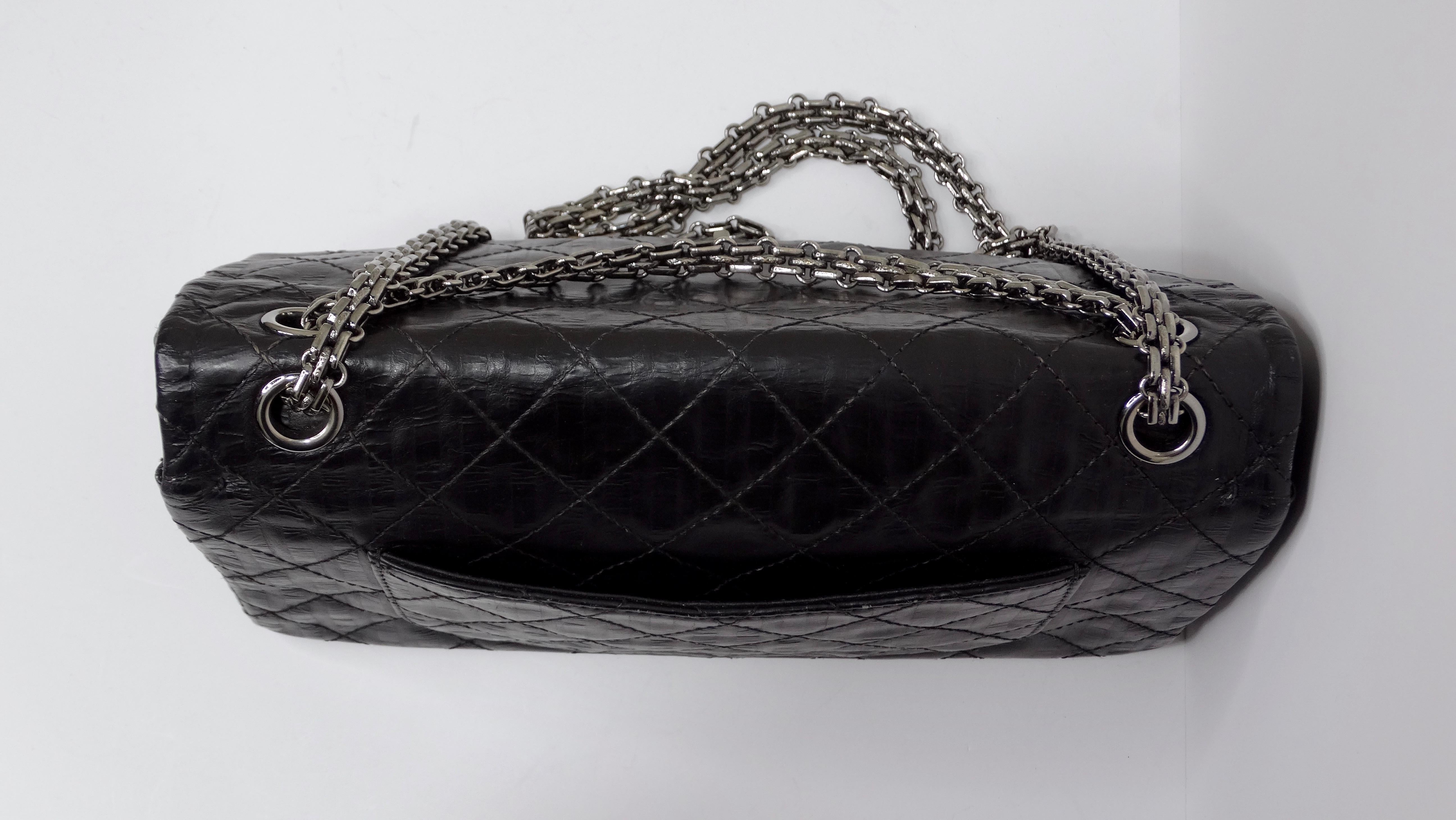 Chanel Black 2.55 Reissue Quilted Classic Calfskin Leather 225 Flap Bag 4