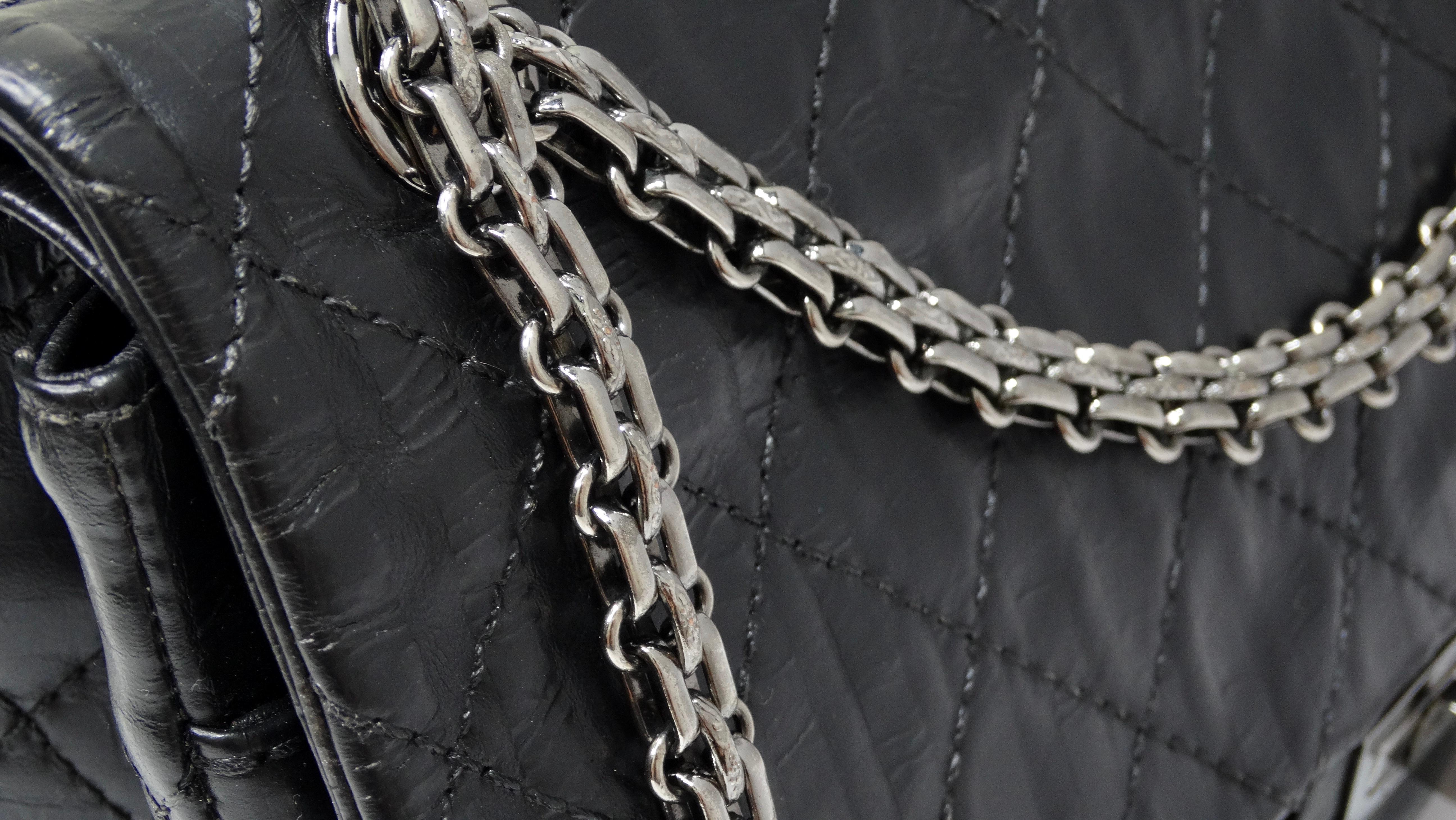 Chanel Black 2.55 Reissue Quilted Classic Calfskin Leather 225 Flap Bag 6