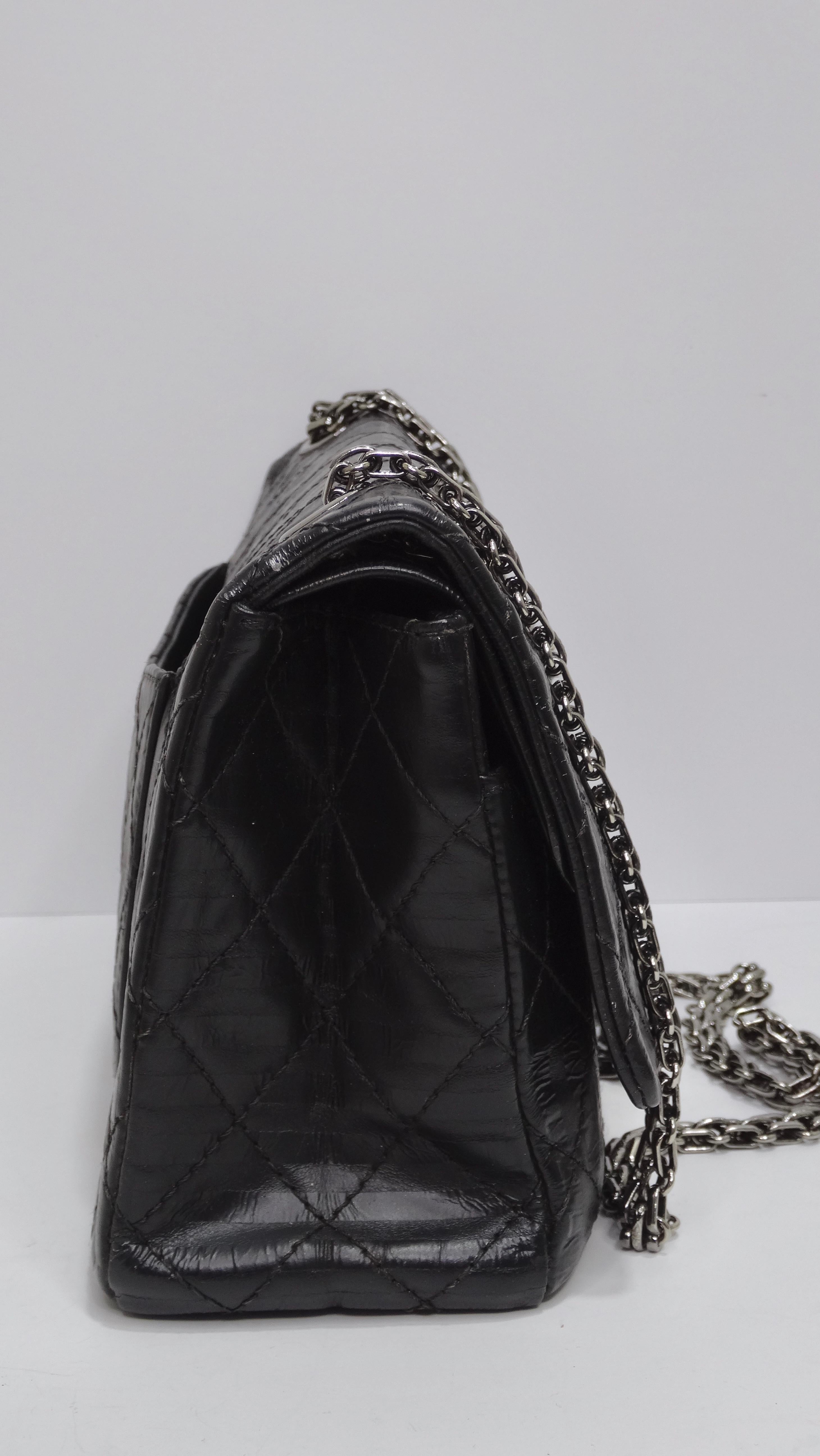 Chanel Black 2.55 Reissue Quilted Classic Calfskin Leather 225 Flap Bag 2