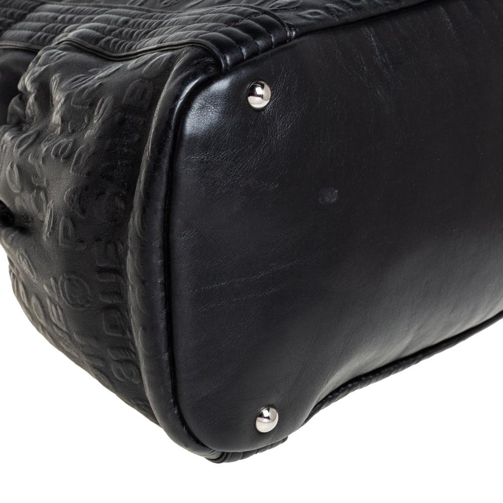 Chanel Schwarz 31 Rue Cambon Geprägtes Leder Satchel 8