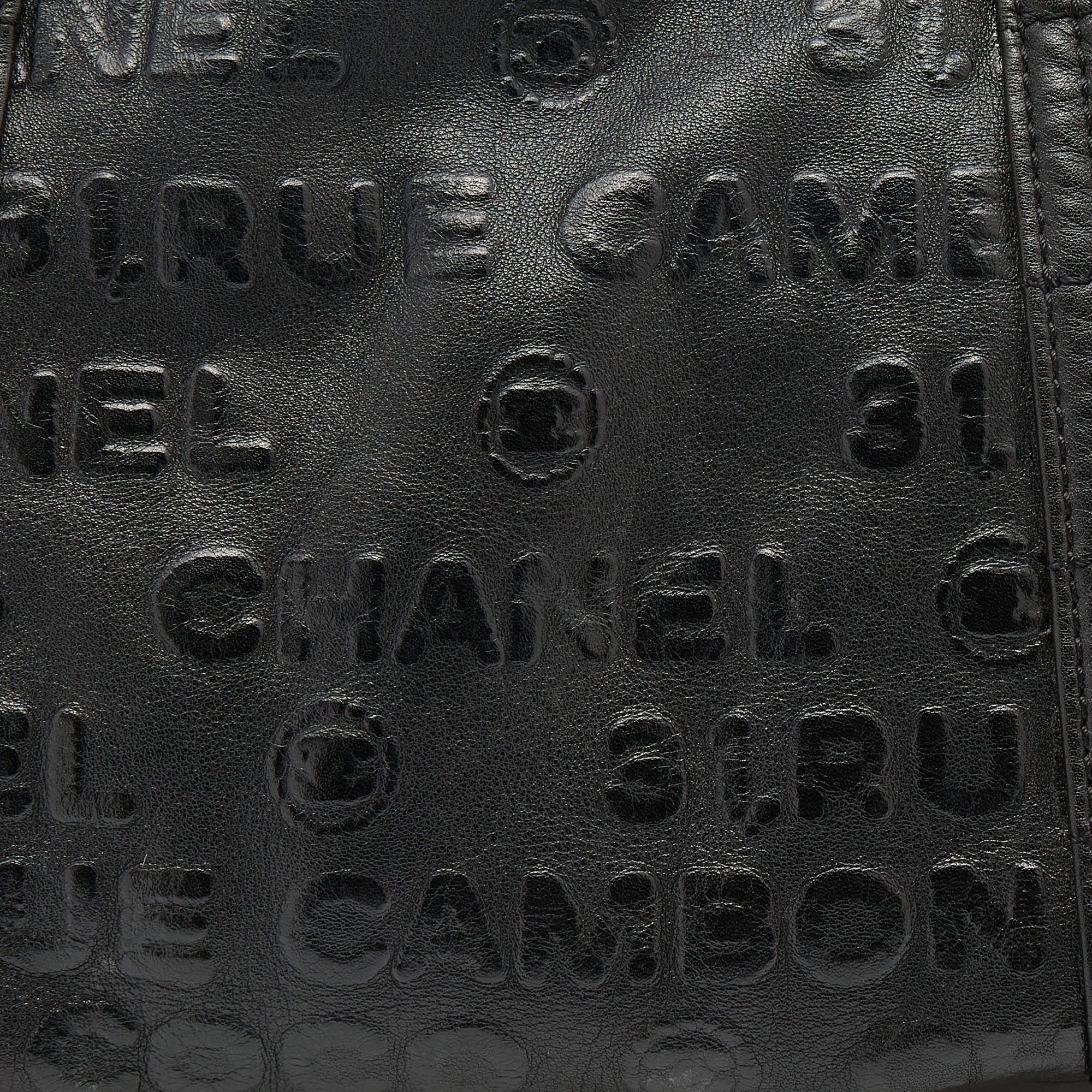 Chanel Black 31 Rue Cambon Embossed Leather Satchel 2