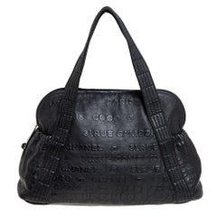 Chanel Black 31 Rue Cambon Embossed Leather Satchel