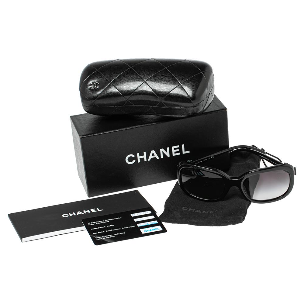 Women's Chanel Black 5280-Q Bow Square Gradient Sunglasses