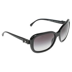 Chanel Black 5280-Q Bow Square Gradient Sunglasses