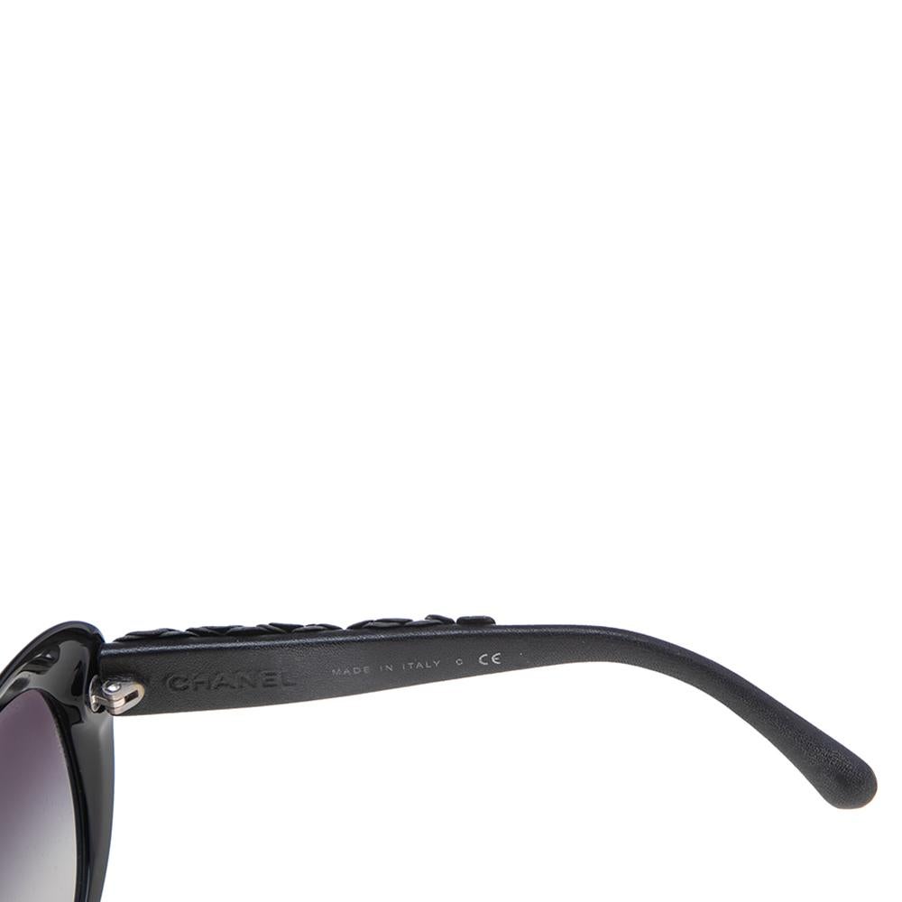 black and white oval chanel sunglasses