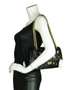 Chanel Schwarz 57th St. Special Edition New York Lucky Charms 226 Reissue Klappentasche in Schwarz