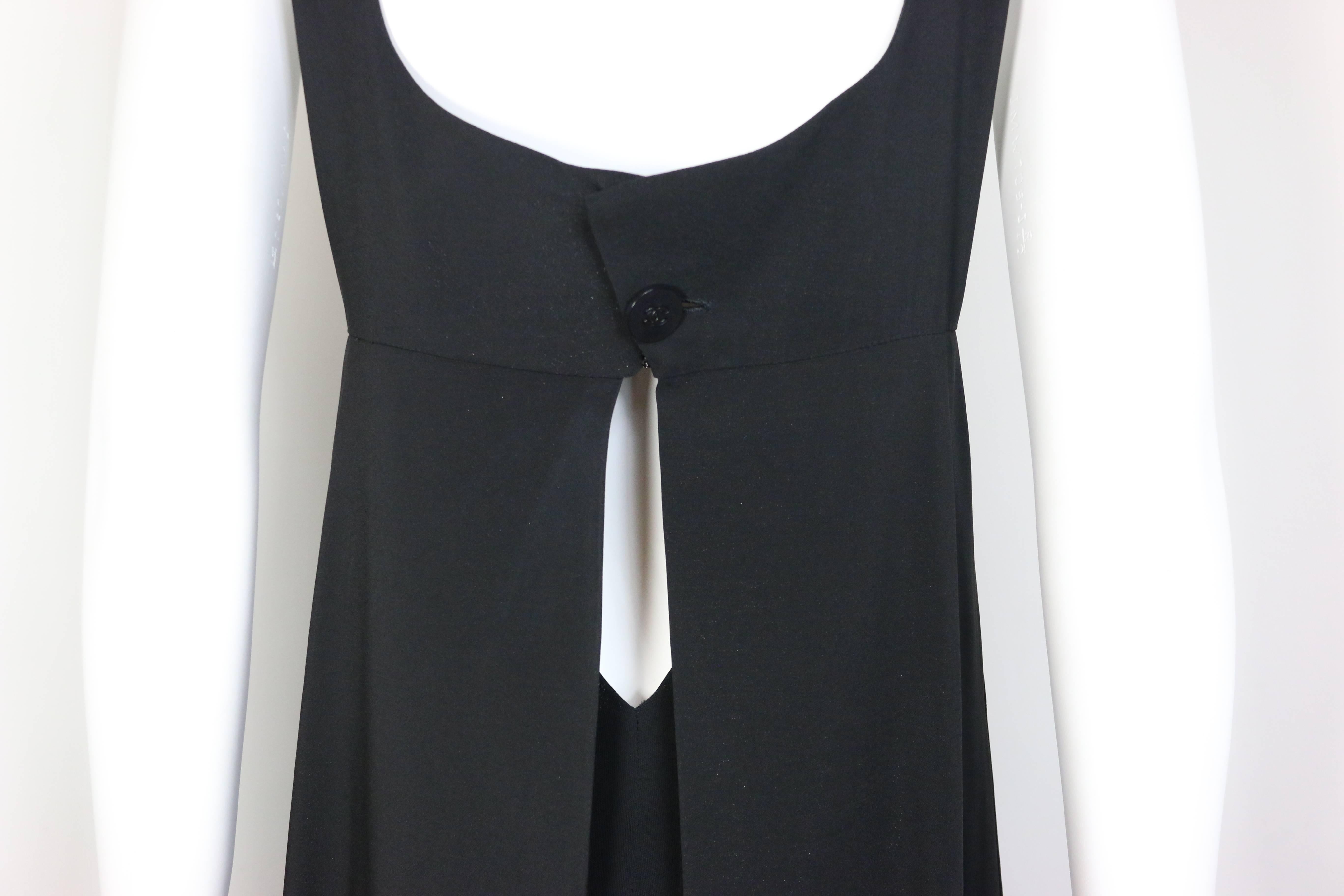 Chanel Black A-Line Jersey Maxi Dress In Excellent Condition For Sale In Sheung Wan, HK