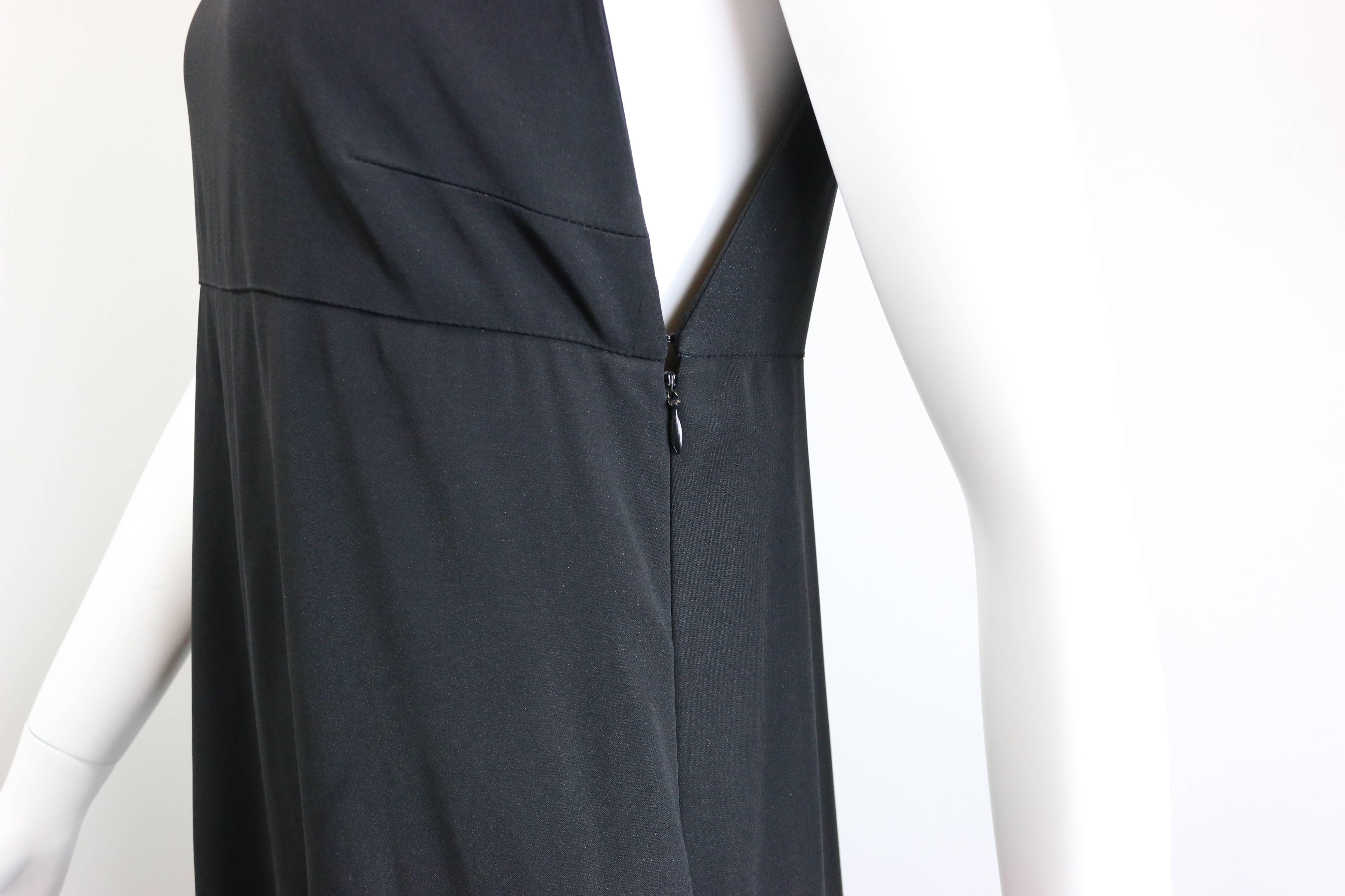 Women's Chanel Black A-Line Jersey Maxi Dress For Sale