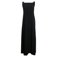 Chanel Black A-Line Jersey Maxi Dress