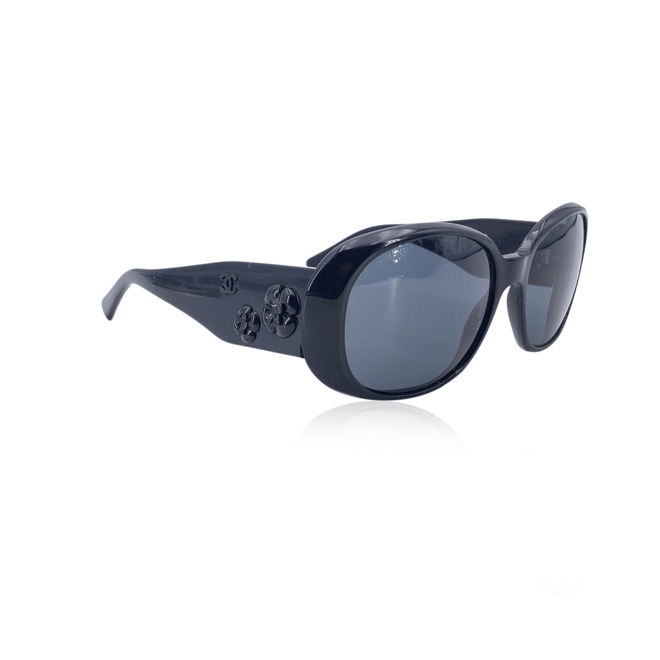 Noir Chanel Lunettes de soleil Camelia en acétate noir 5113 pour femme 56/16 130mm