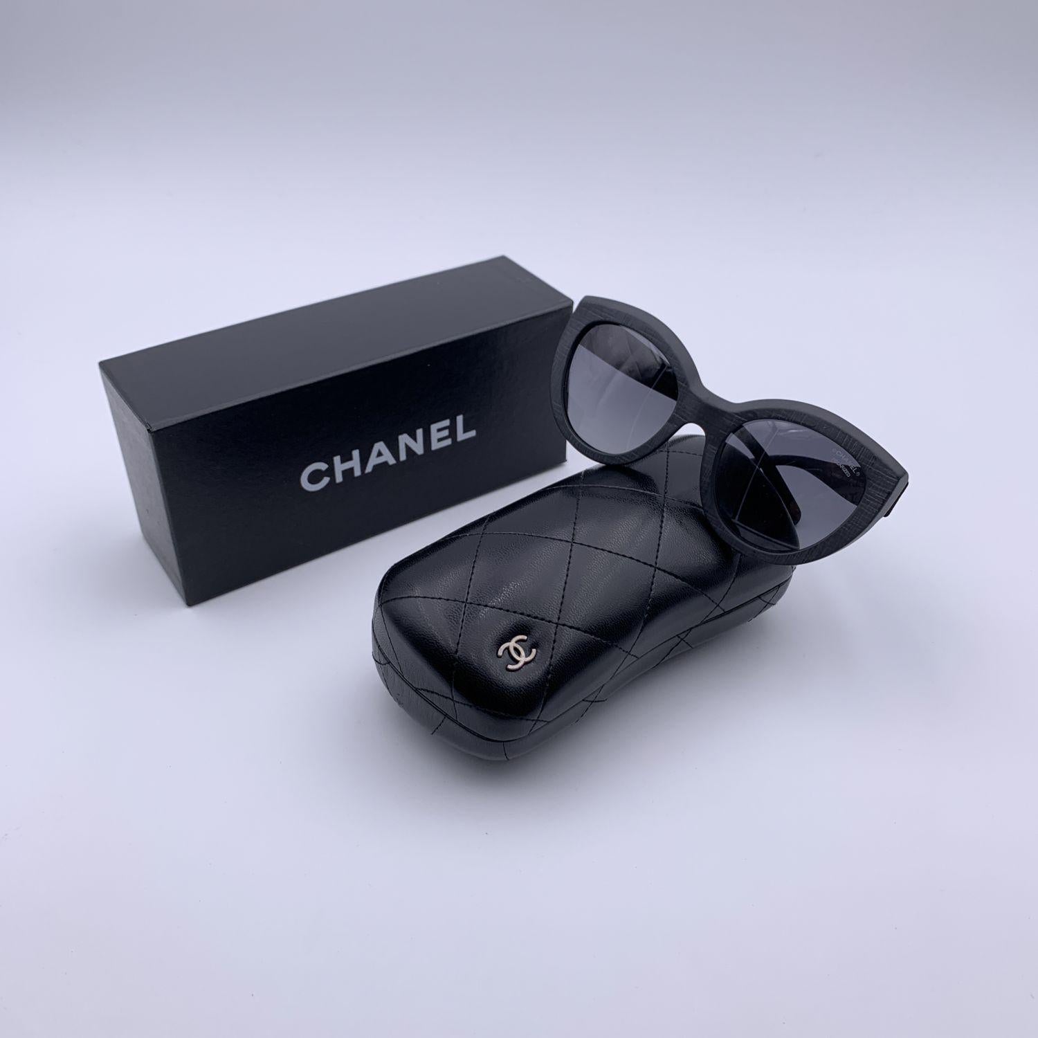 Chanel Lunettes de soleil papillon polarisées en acétate noir 5331 51/20 140 mm 1