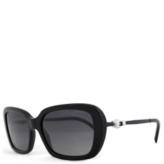 CHANEL black acetate 5427 PEARL EMBELLISHED Sunglasses