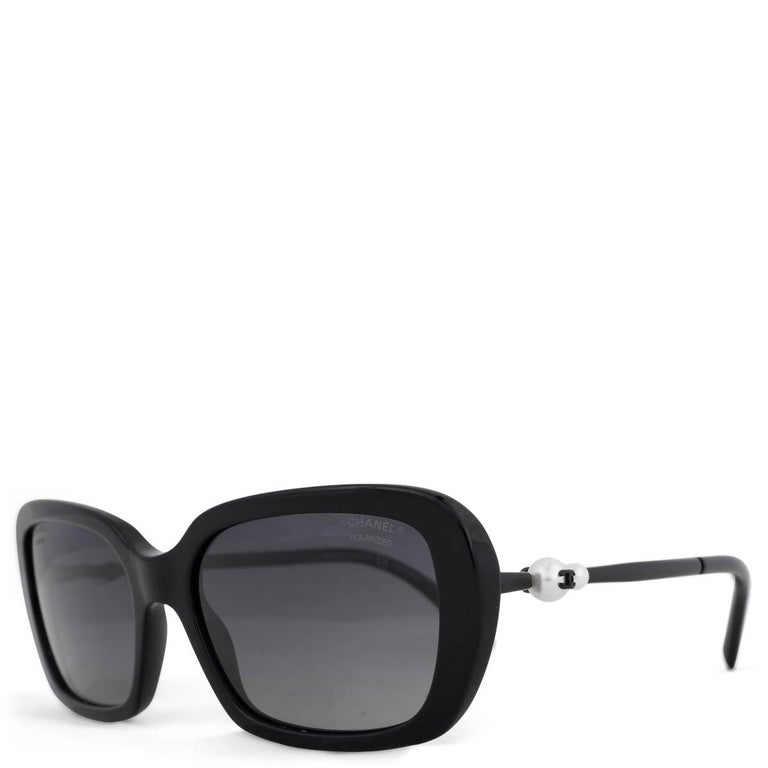 CHANEL black acetate 5427 PEARL EMBELLISHED Sunglasses For  display picture 1